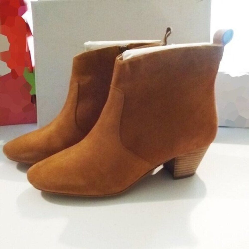 Find ~ Tan Caramel Ankle Boots Size 9.5 ~ NIB MSRP $60 ~ Boho Zippered Booties